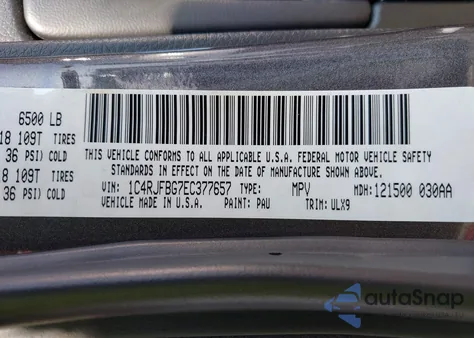 2014 Jeep Grand Cherokee Limited z USA, uszkodzony, nr VIN 1C4RJFBG7EC377657